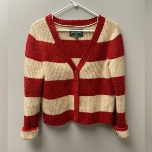 American Eagle Women’s Red & Tan Knit Cardigan